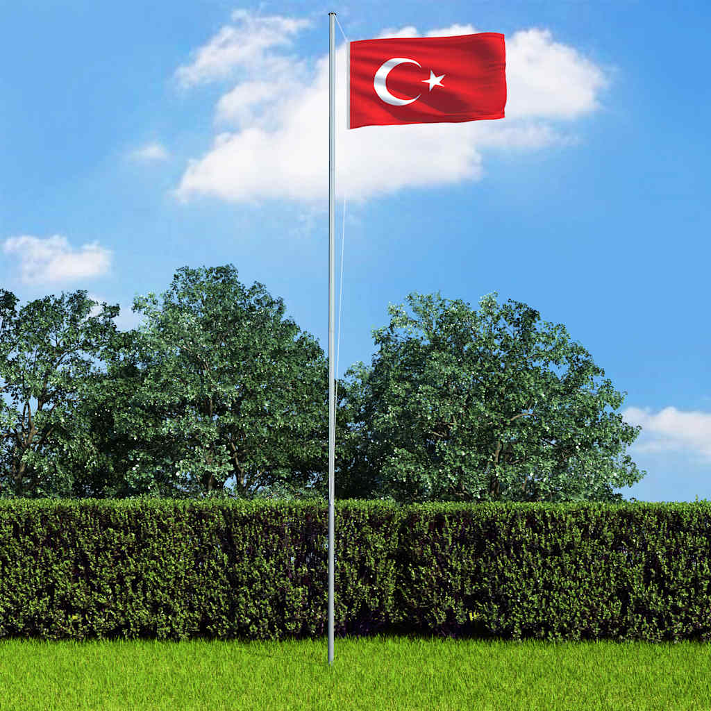 vidaXL Flaga Turcji, 90x150 cm