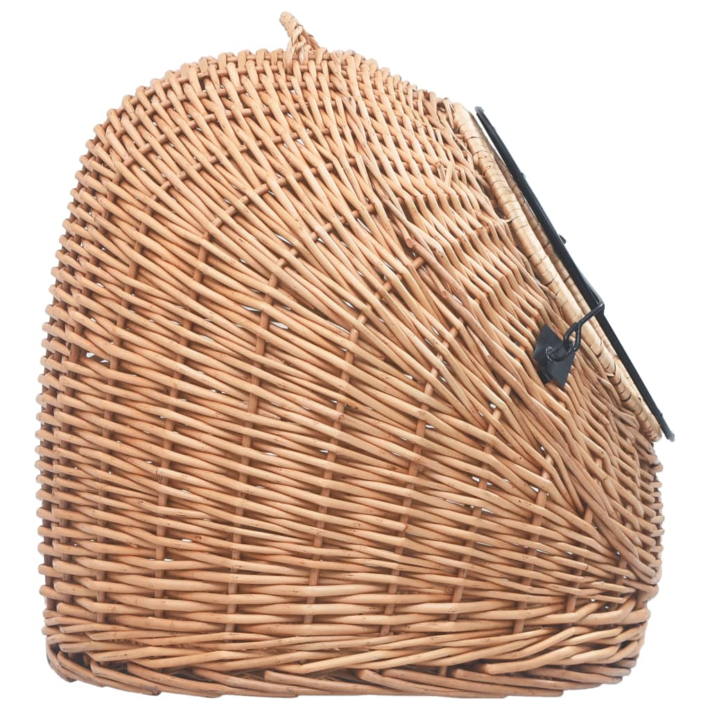 vidaXL Transporter dla kota, 60x45x45 cm, naturalna wiklina