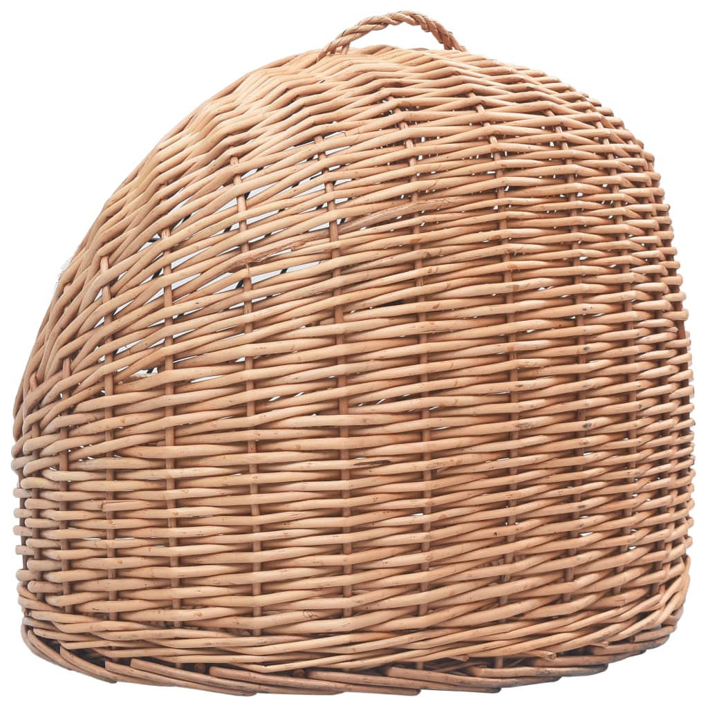 vidaXL Transporter dla kota, 60x45x45 cm, naturalna wiklina