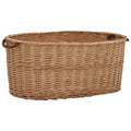 vidaXL Kosz na drewno, z uchwytami, 78x54x34 cm, naturalna wiklina