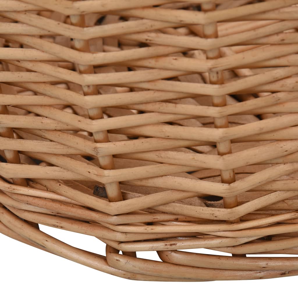 vidaXL Kosz na drewno, z uchwytami, 78x54x34 cm, naturalna wiklina