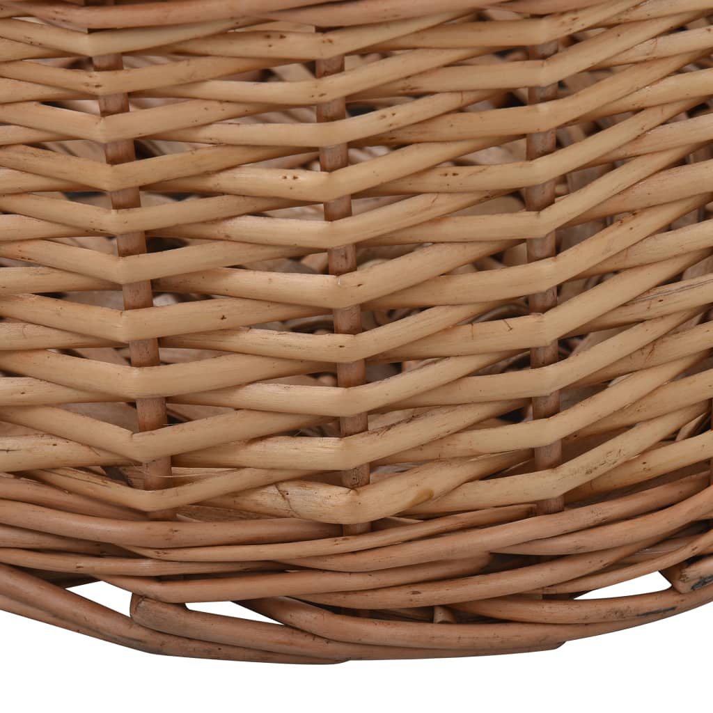 vidaXL Kosz na drewno, z uchwytami, 88x57x34 cm, naturalna wiklina