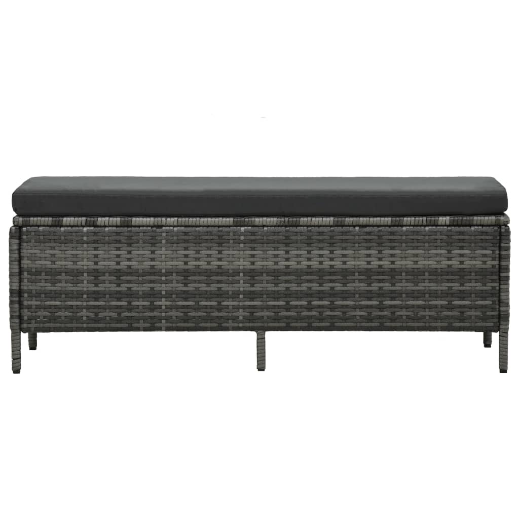 vidaXL 3-cz. zestaw wypoczynkowy do ogrodu, poduszki, rattan PE, szary