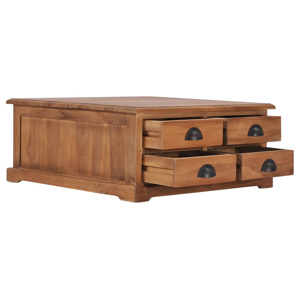 vidaXL Stolik kawowy, 68 x 68 x 30 cm, lite drewno tekowe