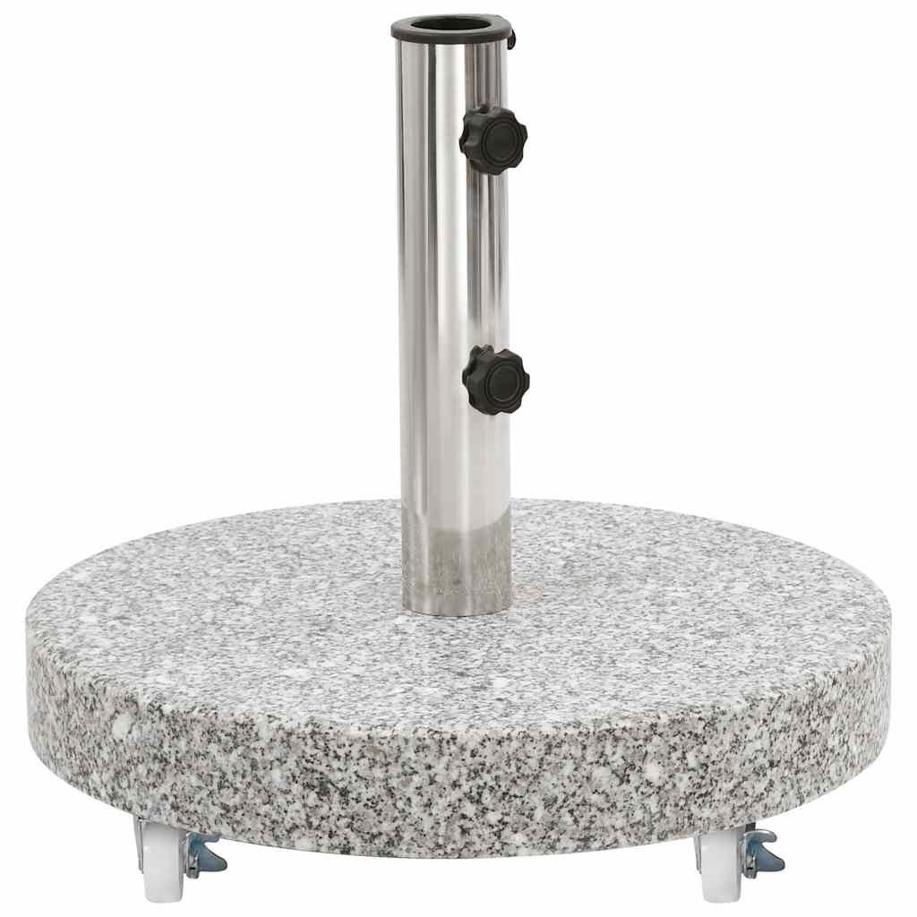 vidaXL Podstawa pod parasol, granitowa, 30 kg, okrągła, szara