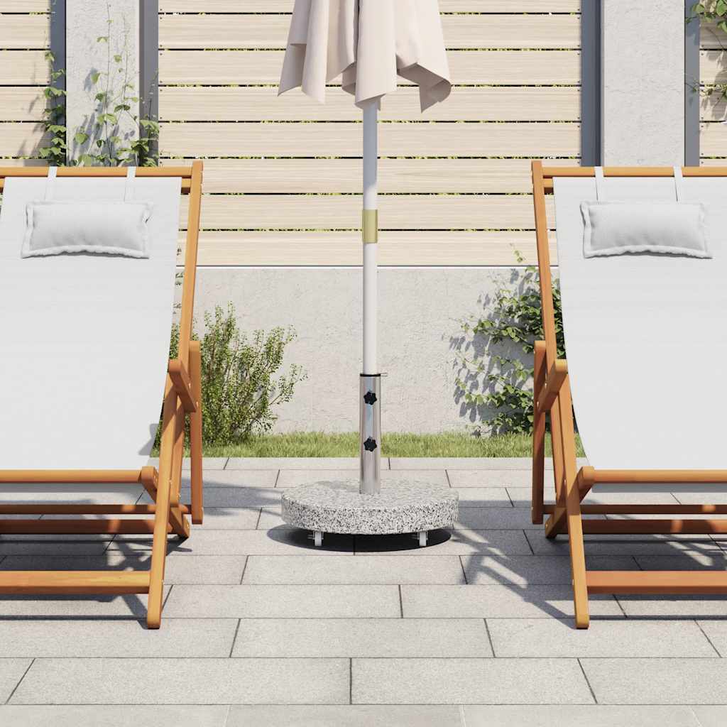 vidaXL Podstawa pod parasol, granitowa, 30 kg, okrągła, szara