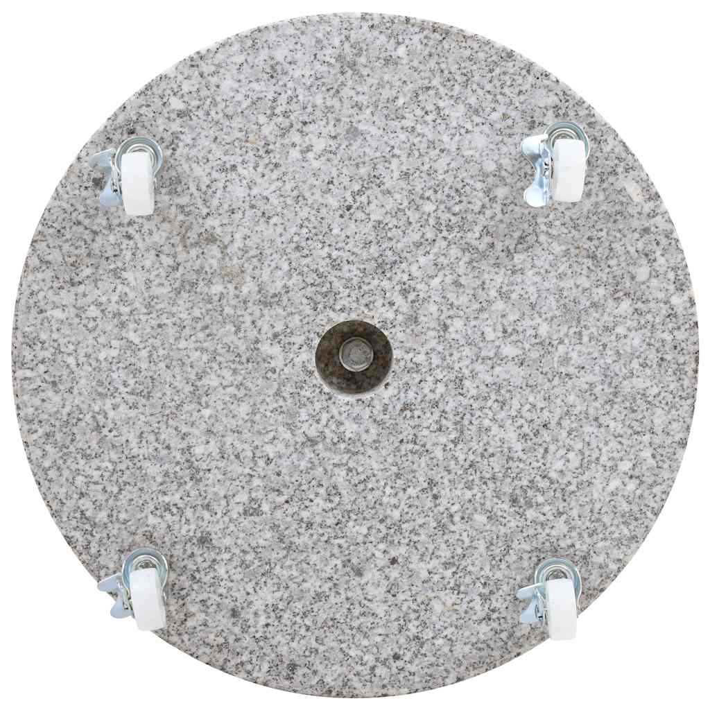 vidaXL Podstawa pod parasol, granitowa, 30 kg, okrągła, szara