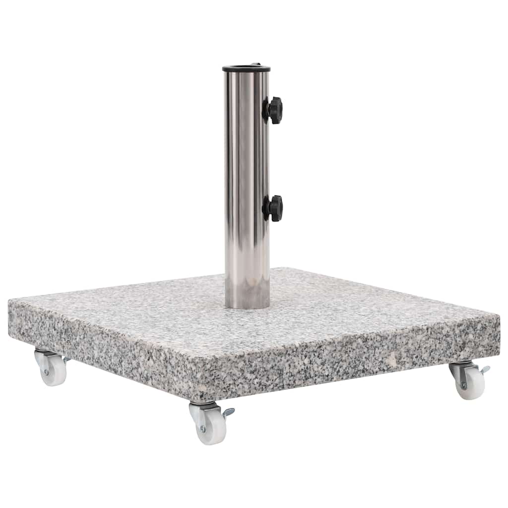vidaXL Podstawa pod parasol, granitowa, 30 kg, kwadratowa, szara