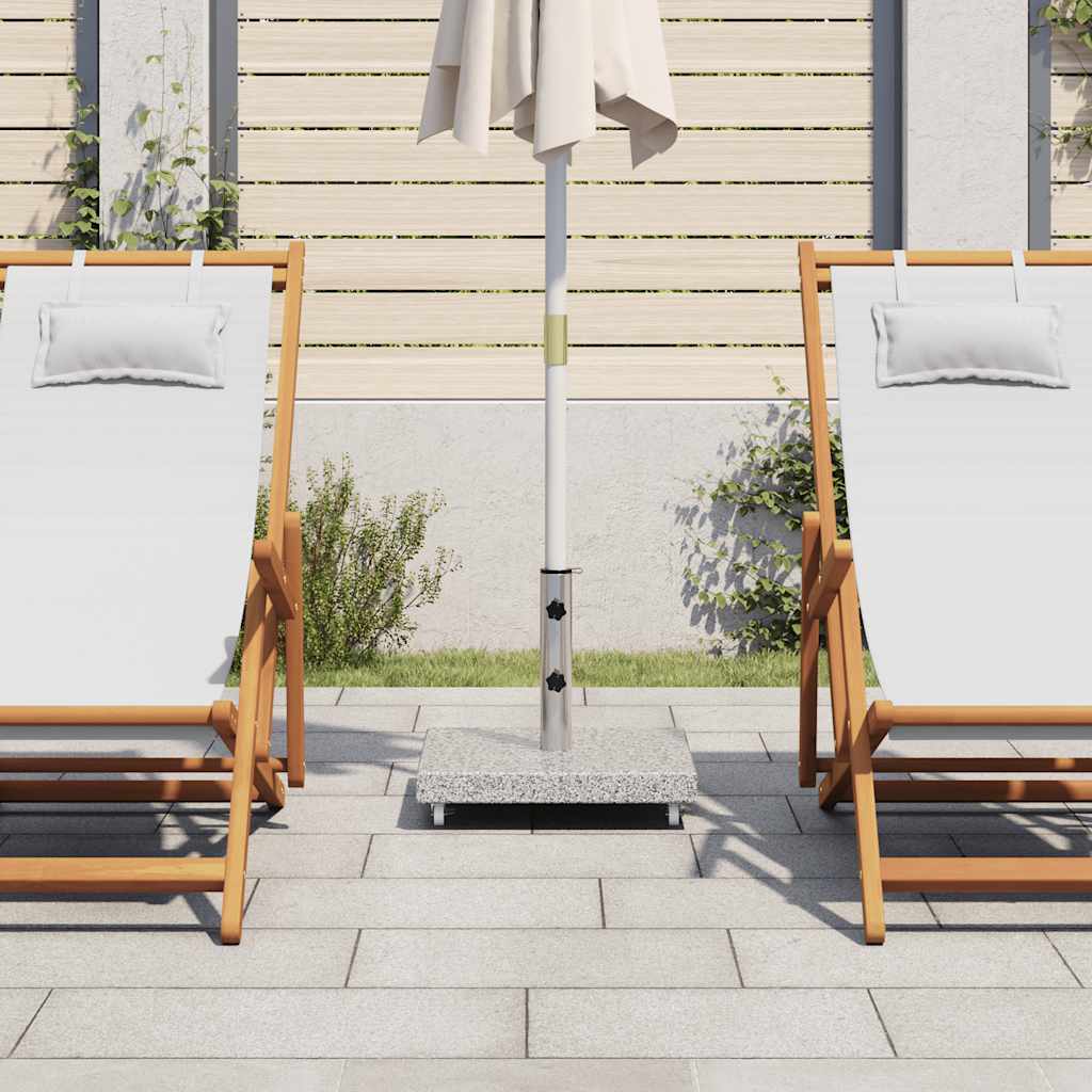 vidaXL Podstawa pod parasol, granitowa, 30 kg, kwadratowa, szara