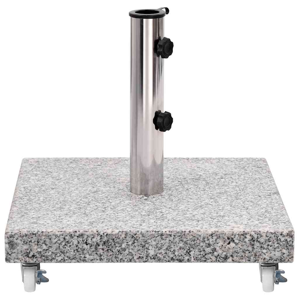 vidaXL Podstawa pod parasol, granitowa, 30 kg, kwadratowa, szara