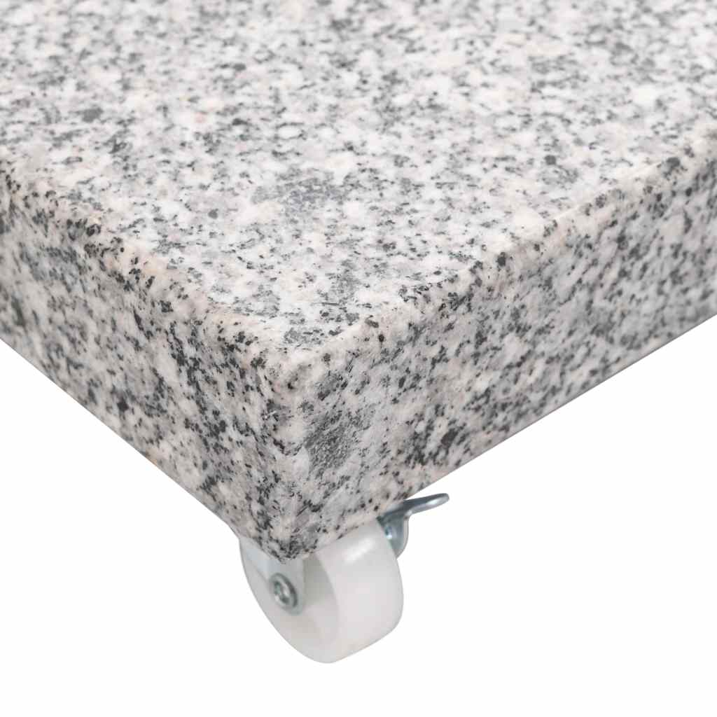vidaXL Podstawa pod parasol, granitowa, 30 kg, kwadratowa, szara