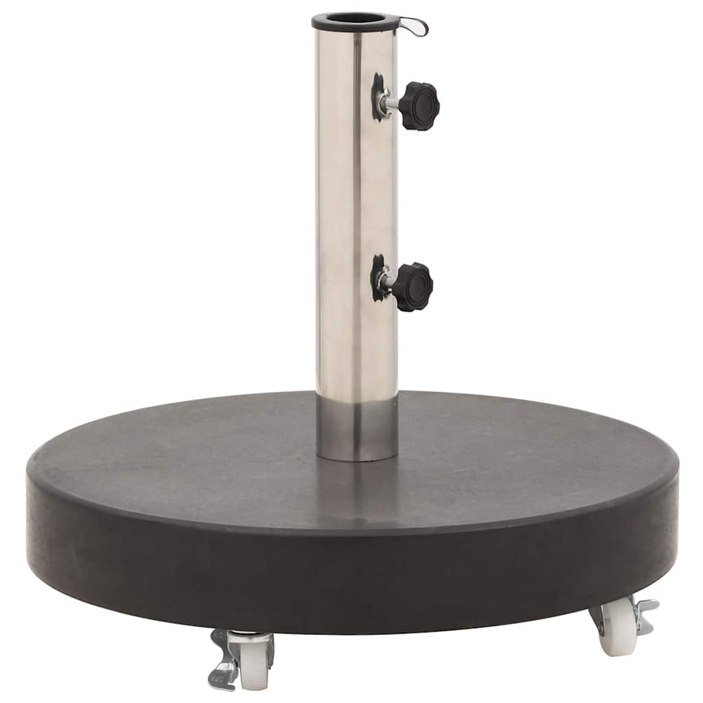 vidaXL Podstawa pod parasol, granitowa, 30 kg, okrągła, czarna