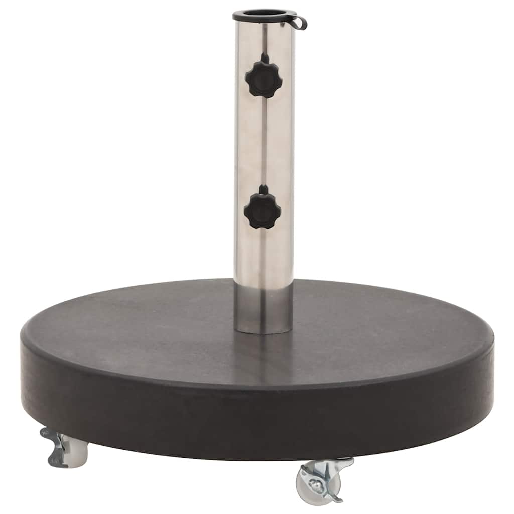 vidaXL Podstawa pod parasol, granitowa, 30 kg, okrągła, czarna