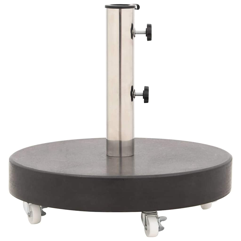 vidaXL Podstawa pod parasol, granitowa, 30 kg, okrągła, czarna