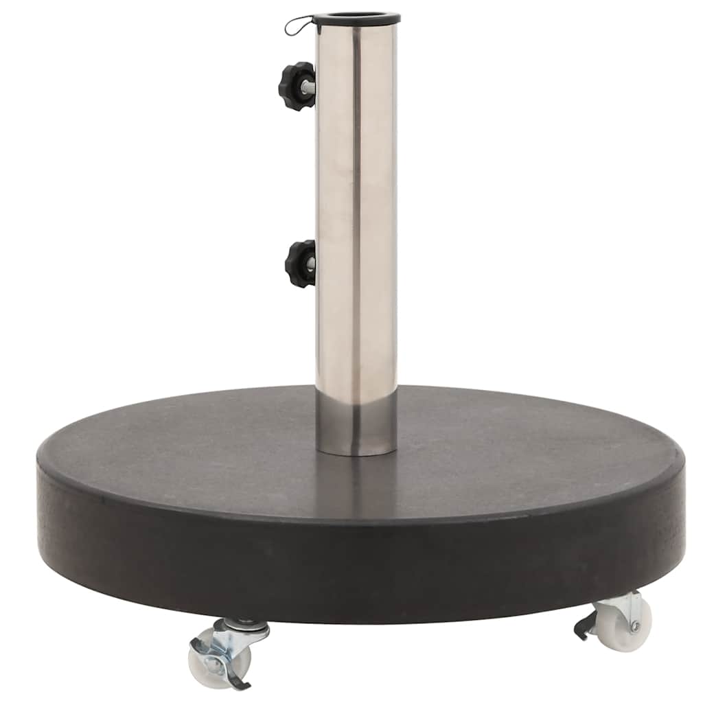 vidaXL Podstawa pod parasol, granitowa, 30 kg, okrągła, czarna