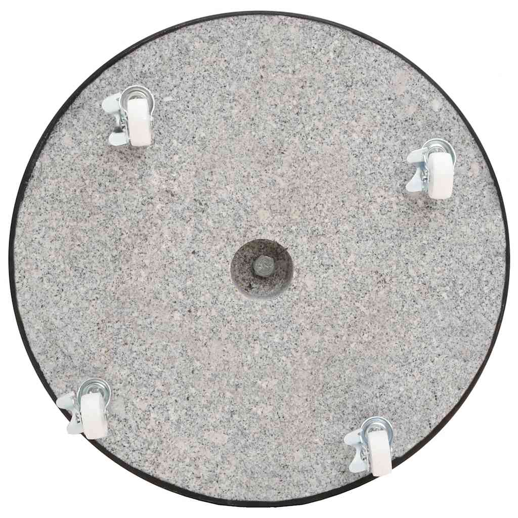 vidaXL Podstawa pod parasol, granitowa, 30 kg, okrągła, czarna