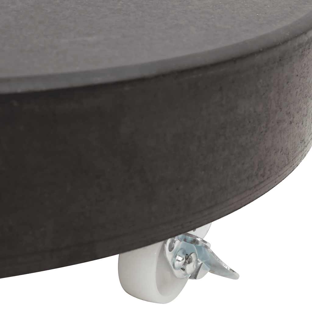 vidaXL Podstawa pod parasol, granitowa, 30 kg, okrągła, czarna