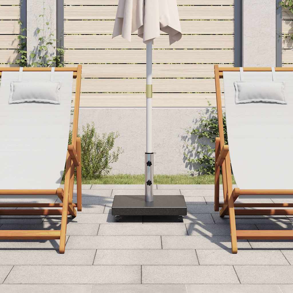 vidaXL Podstawa pod parasol, granitowa, 30 kg, kwadratowa, czarna