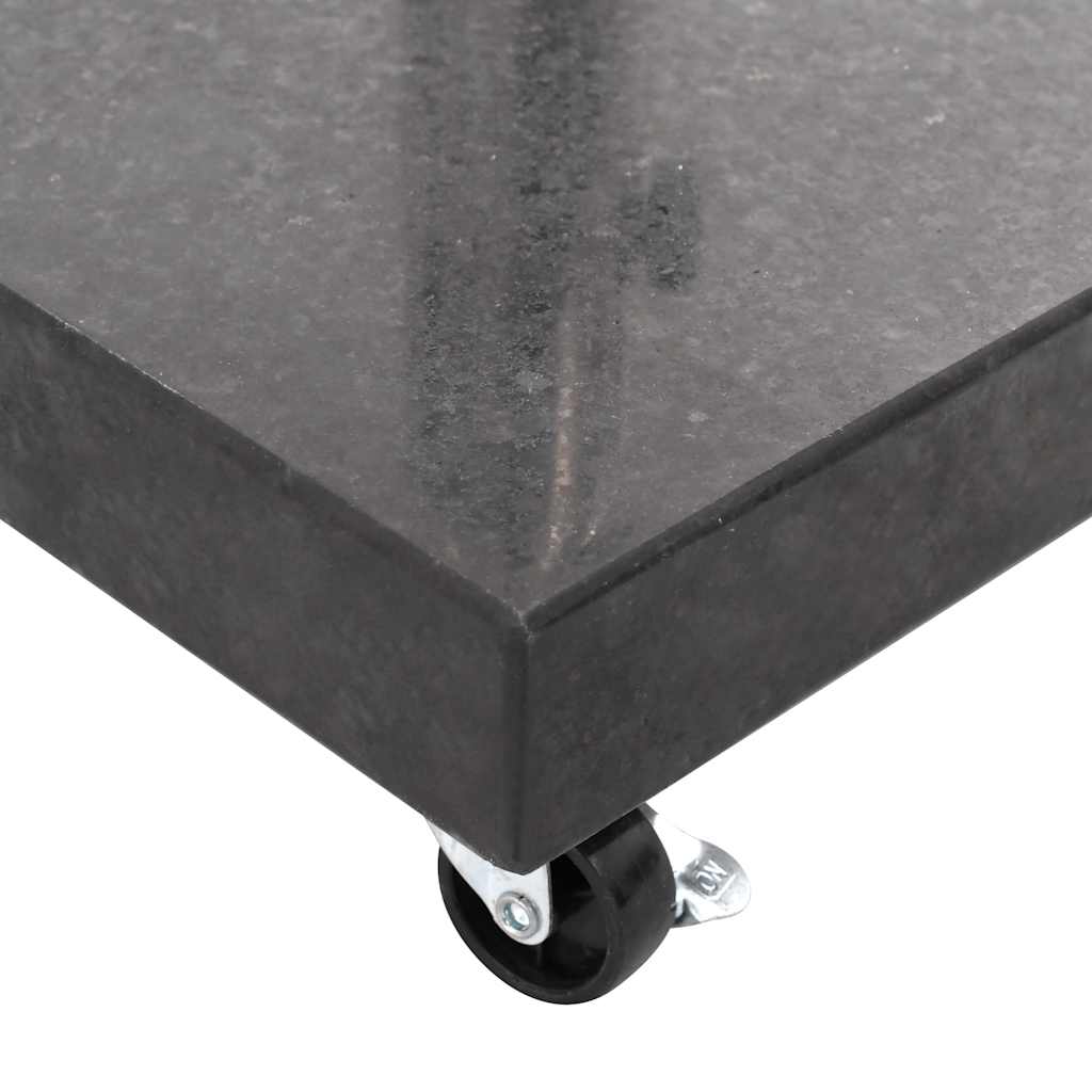 vidaXL Podstawa pod parasol, granitowa, 30 kg, kwadratowa, czarna