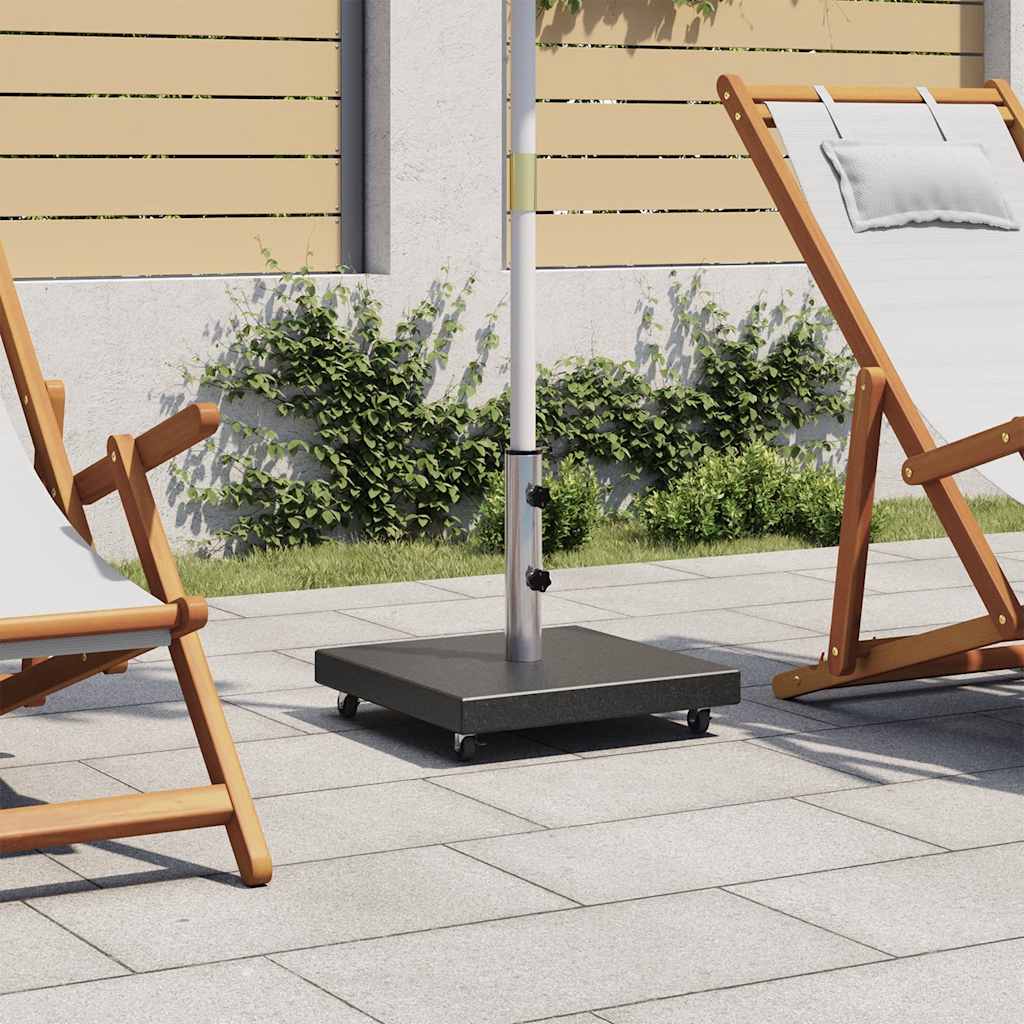 vidaXL Podstawa pod parasol, granitowa, 30 kg, kwadratowa, czarna