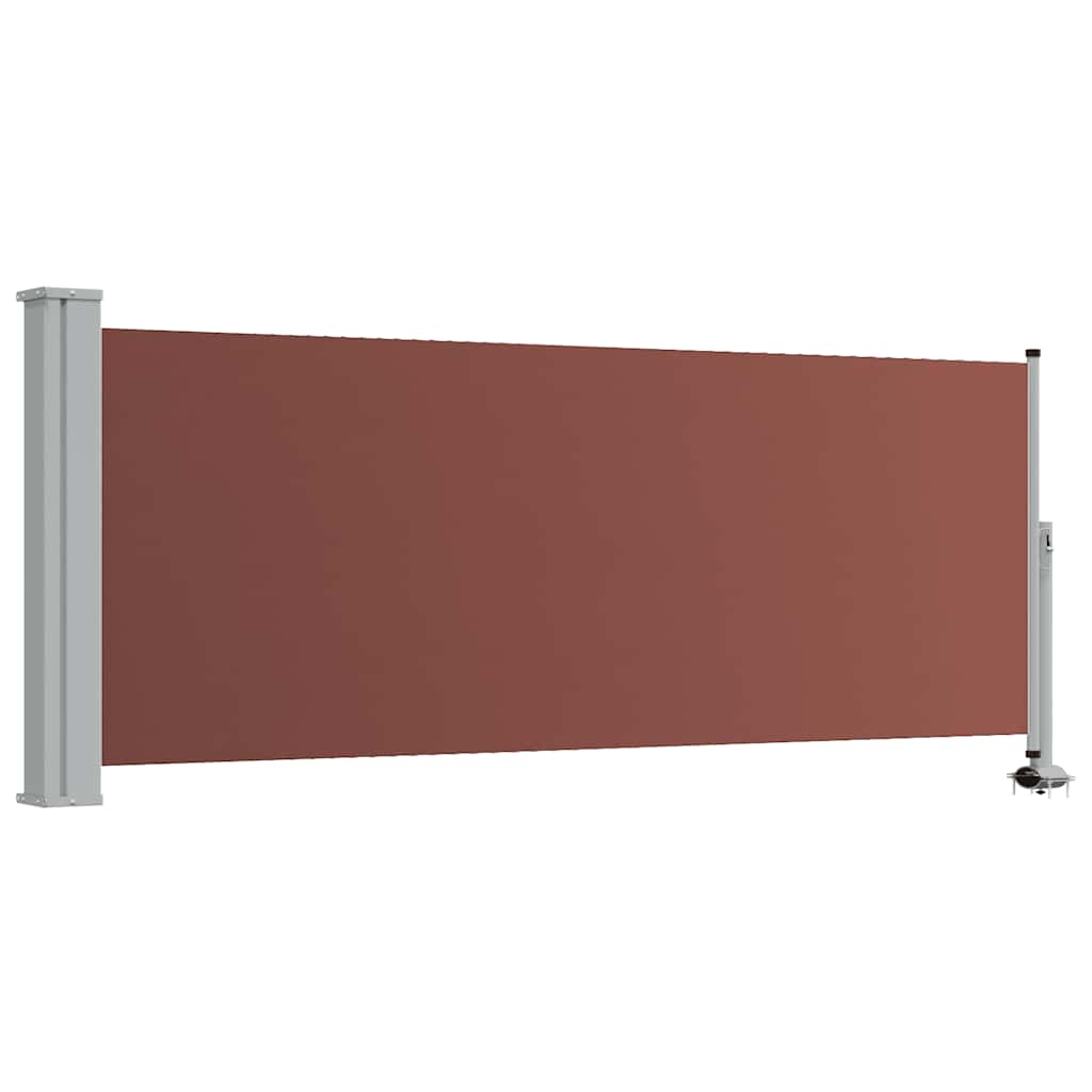 vidaXL Wysuwana markiza boczna na taras, 100 x 300 cm, brązowa