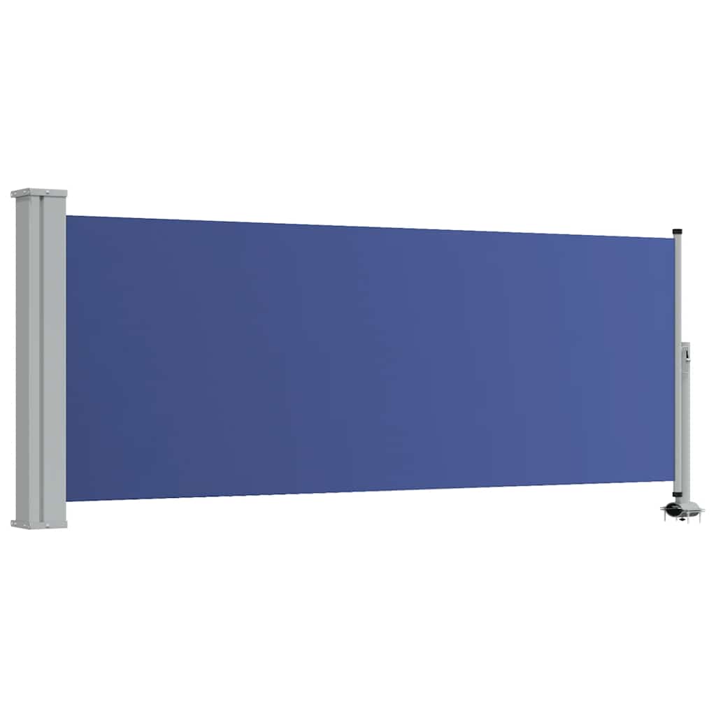 vidaXL Wysuwana markiza boczna na taras, 100 x 300 cm, niebieska