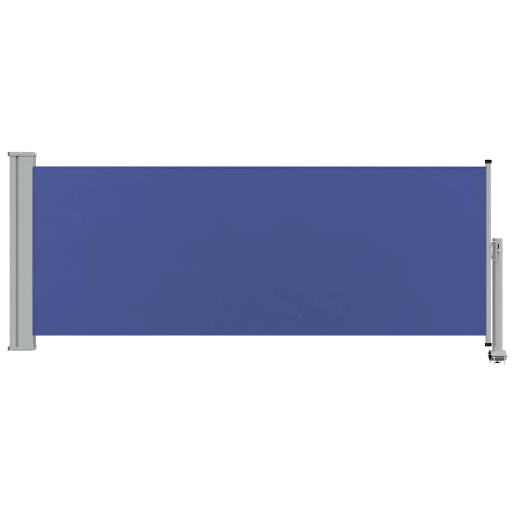 vidaXL Wysuwana markiza boczna na taras, 100 x 300 cm, niebieska