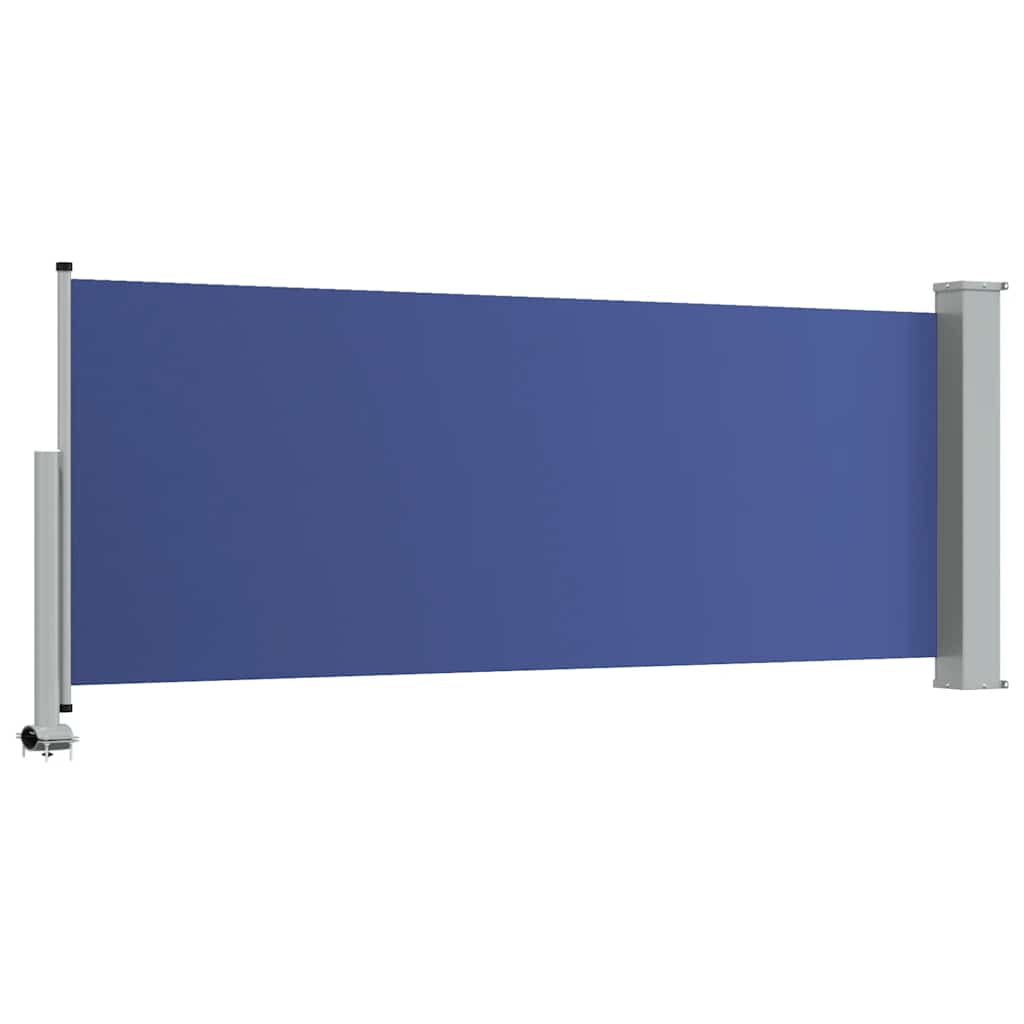 vidaXL Wysuwana markiza boczna na taras, 100 x 300 cm, niebieska
