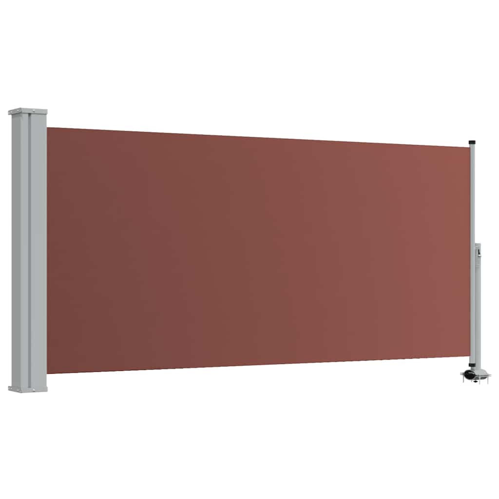 vidaXL Wysuwana markiza boczna na taras, 120 x 300 cm, brązowa