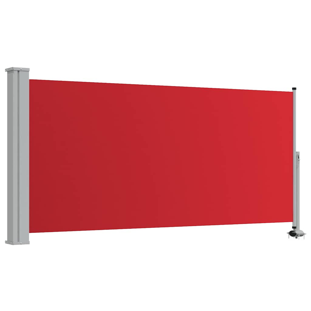 vidaXL Wysuwana markiza boczna na taras, 120 x 300 cm, czerwona