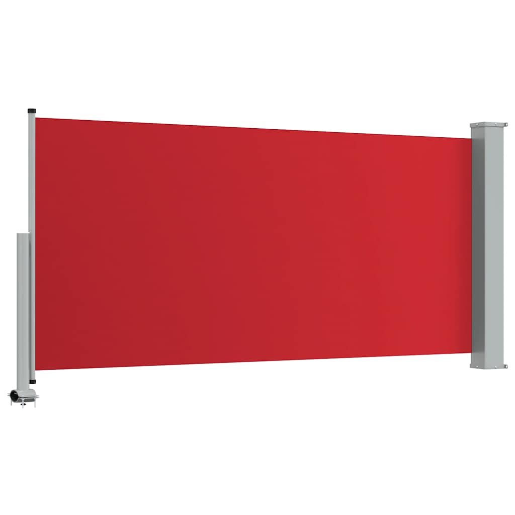 vidaXL Wysuwana markiza boczna na taras, 120 x 300 cm, czerwona