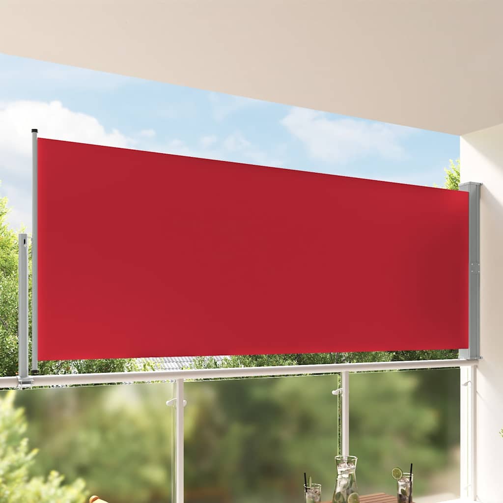 vidaXL Zwijana markiza boczna na patio, 140 x 300 cm, czerwona