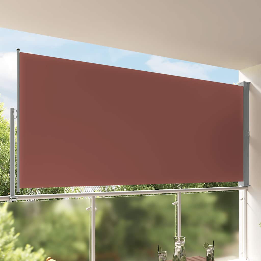 vidaXL Wysuwana markiza boczna na taras, 160 x 300 cm, brązowa