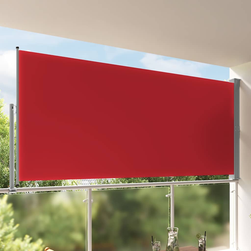 vidaXL Wysuwana markiza boczna na taras, 160 x 300 cm, czerwona