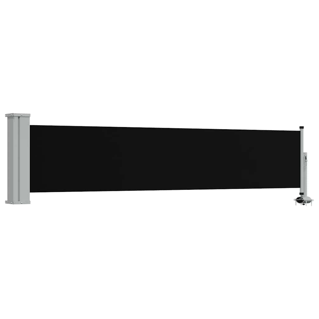 vidaXL Wysuwana markiza boczna na taras, 60 x 300 cm, czarna