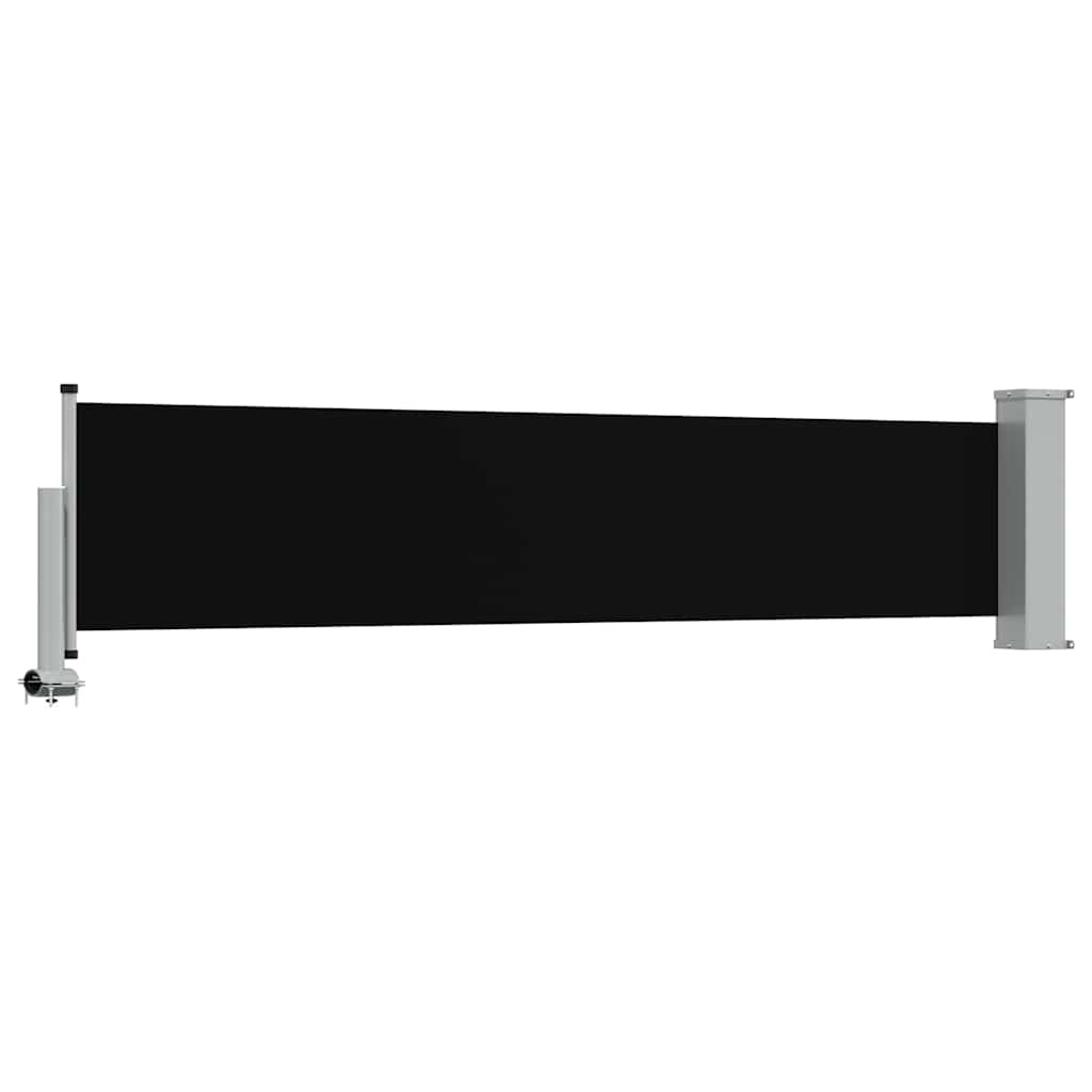 vidaXL Wysuwana markiza boczna na taras, 60 x 300 cm, czarna