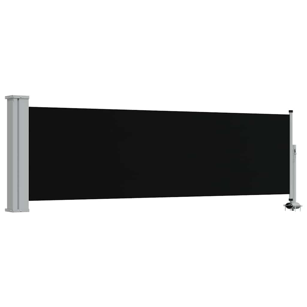 vidaXL Wysuwana markiza boczna na taras, 80 x 300 cm, czarna