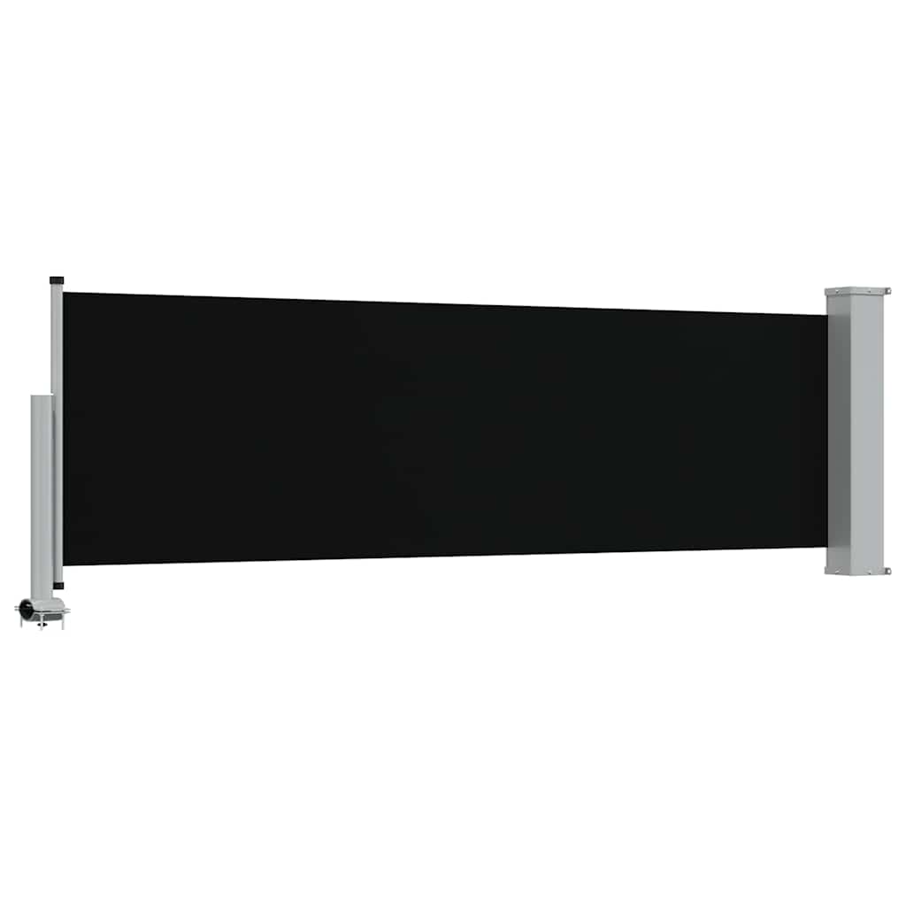 vidaXL Wysuwana markiza boczna na taras, 80 x 300 cm, czarna