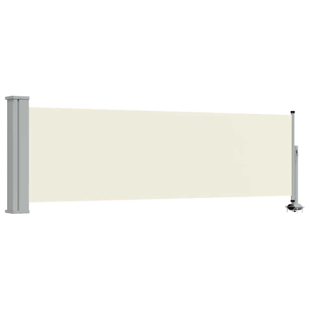 vidaXL Wysuwana markiza boczna na taras, 80 x 300 cm, kremowa
