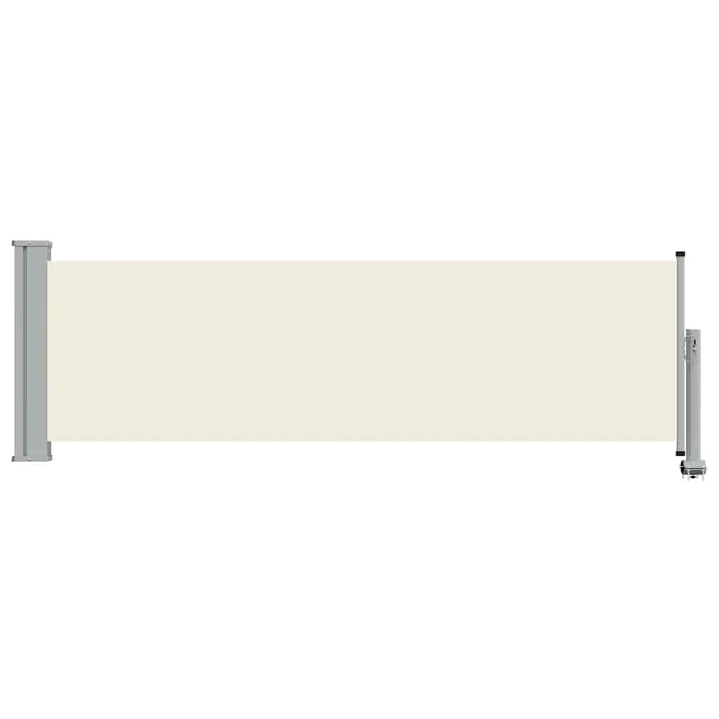 vidaXL Wysuwana markiza boczna na taras, 80 x 300 cm, kremowa