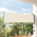 vidaXL Wysuwana markiza boczna na taras, 80 x 300 cm, kremowa