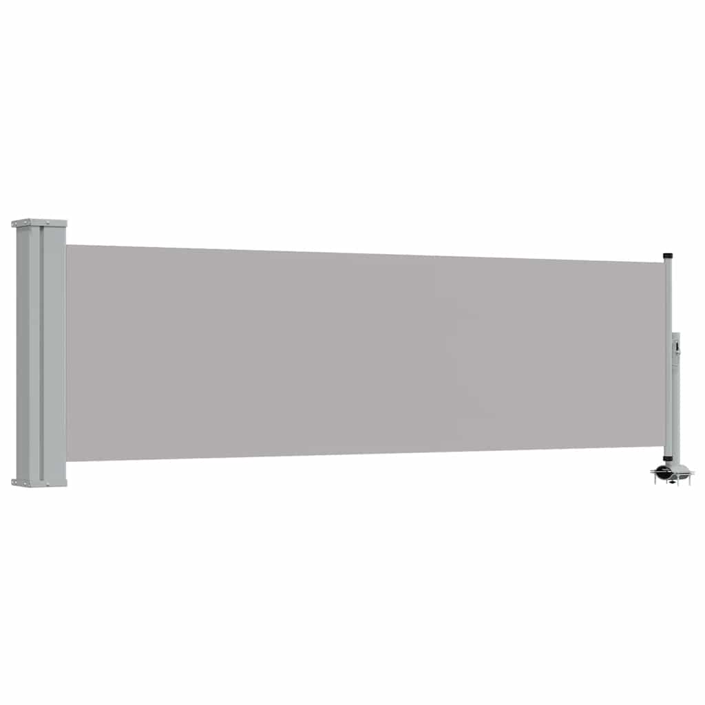 vidaXL Wysuwana markiza boczna na taras, 80 x 300 cm, szara