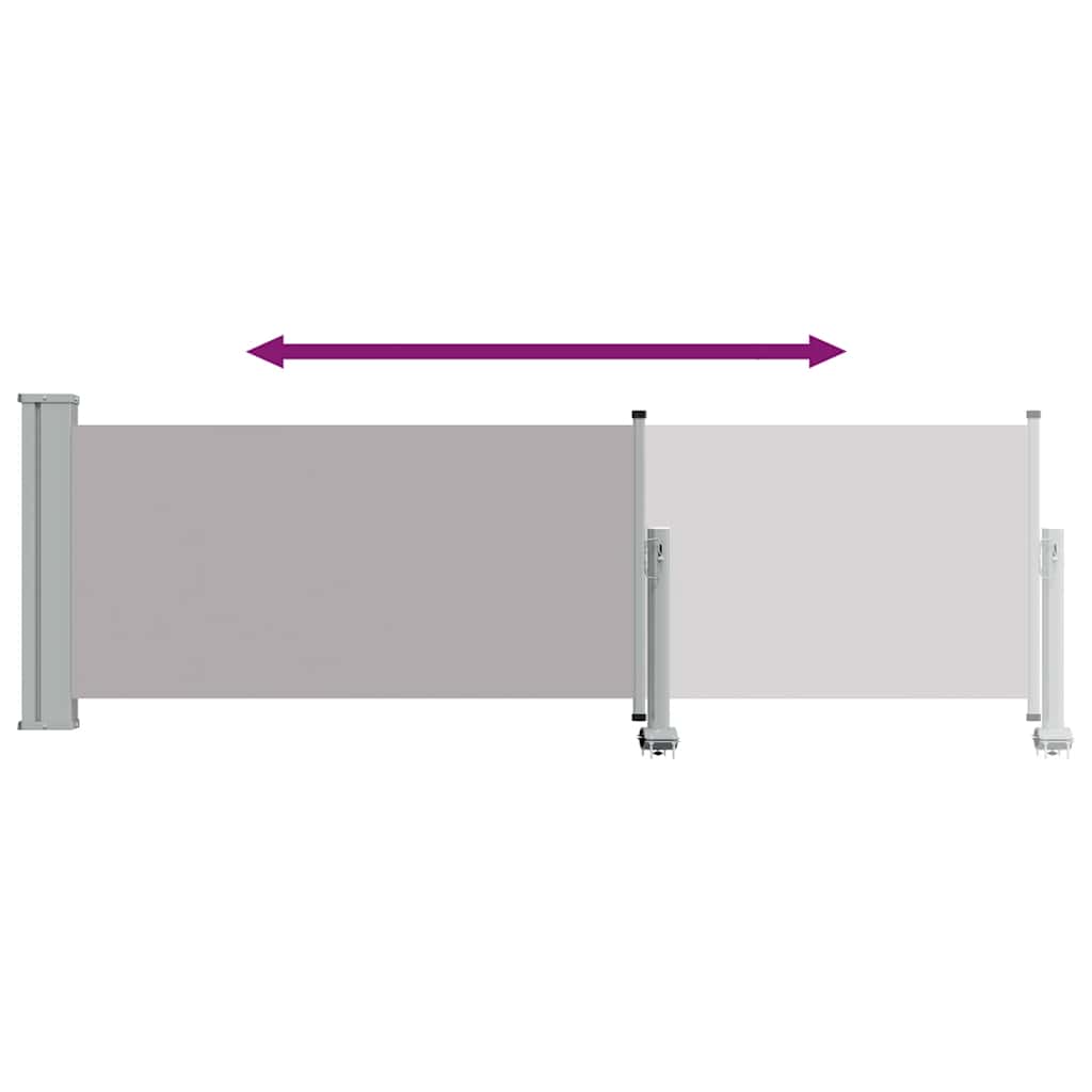vidaXL Wysuwana markiza boczna na taras, 80 x 300 cm, szara