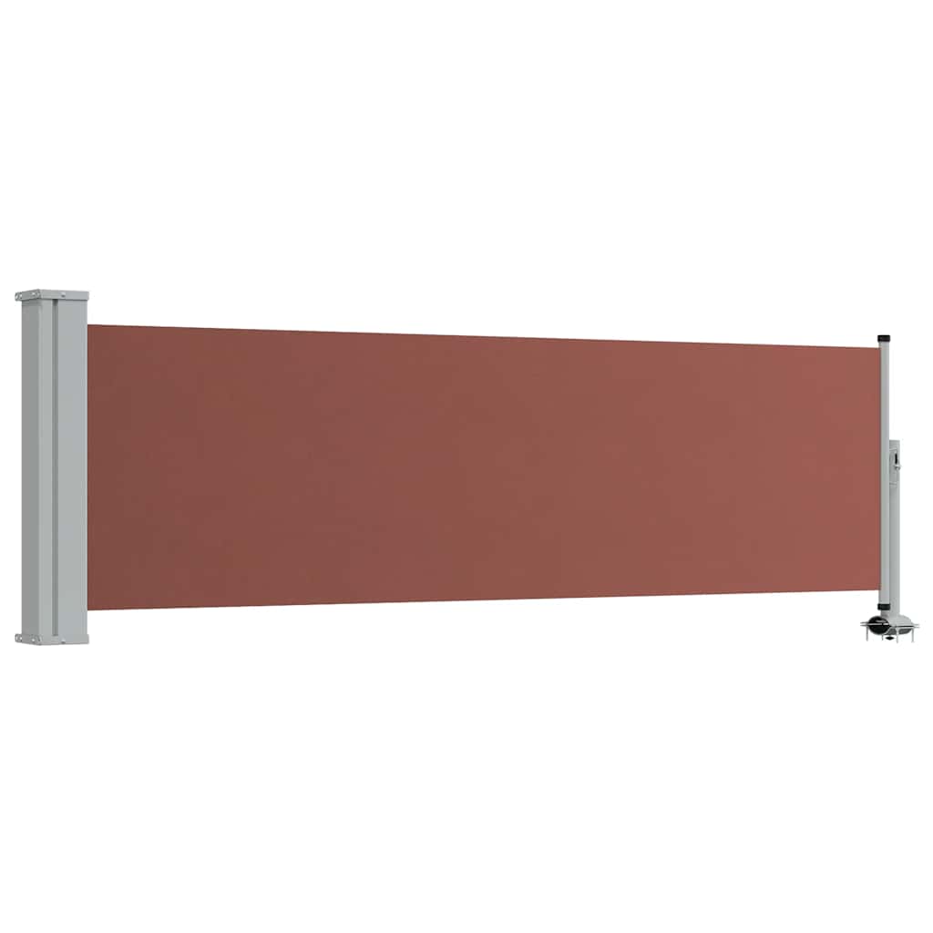 vidaXL Wysuwana markiza boczna na taras, 80 x 300 cm, brązowa
