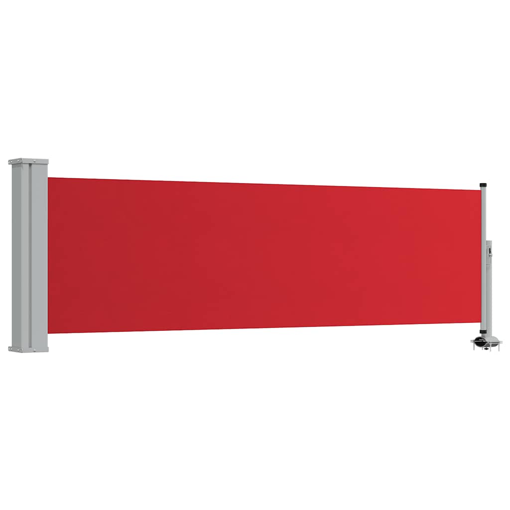 vidaXL Wysuwana markiza boczna na taras, 80 x 300 cm, czerwona