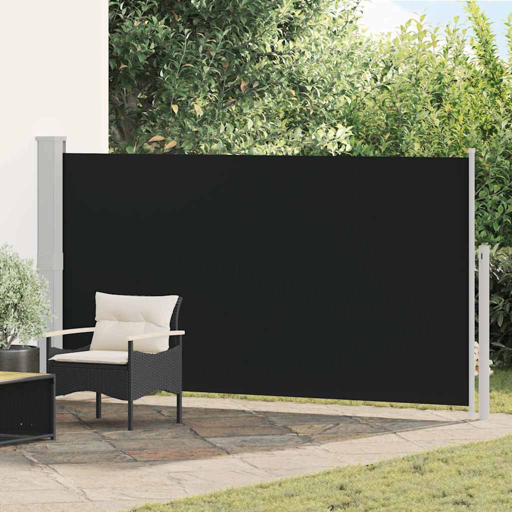 vidaXL Wysuwana markiza boczna na taras, 170 x 300 cm, czarna