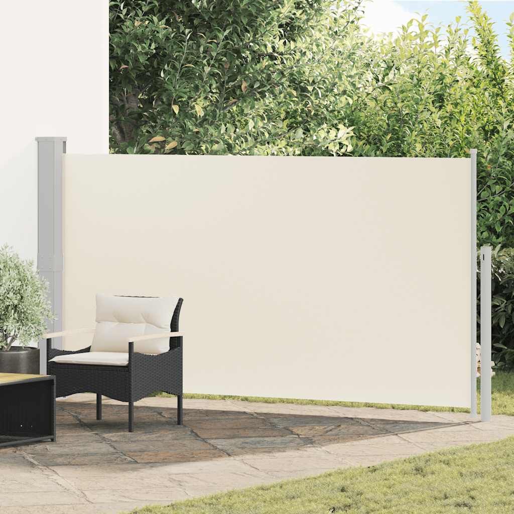 vidaXL Wysuwana markiza boczna na taras, 170 x 300 cm, kremowa