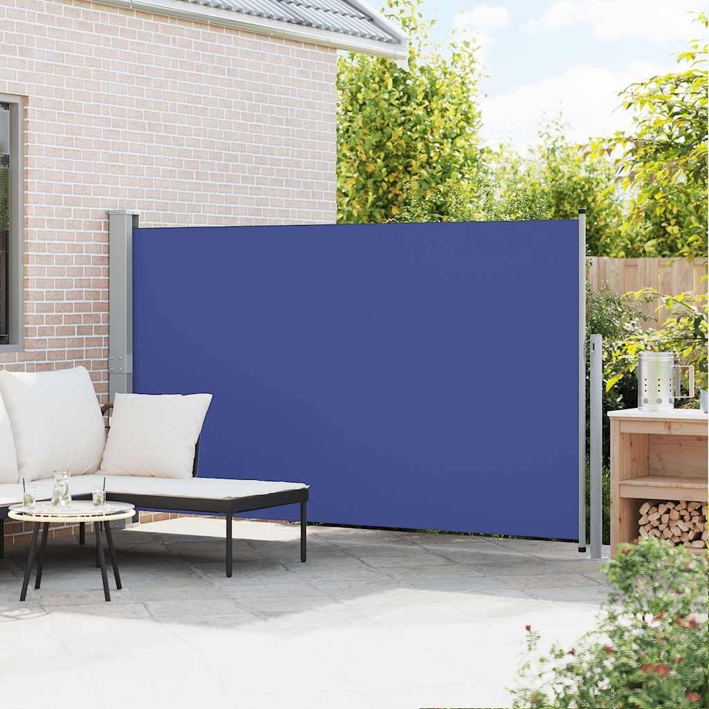 vidaXL Wysuwana markiza boczna na taras, 170 x 300 cm, niebieska