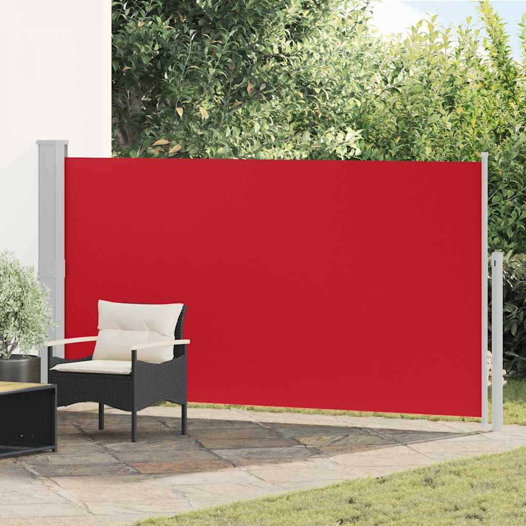 vidaXL Wysuwana markiza boczna na taras, 170 x 300 cm, czerwona