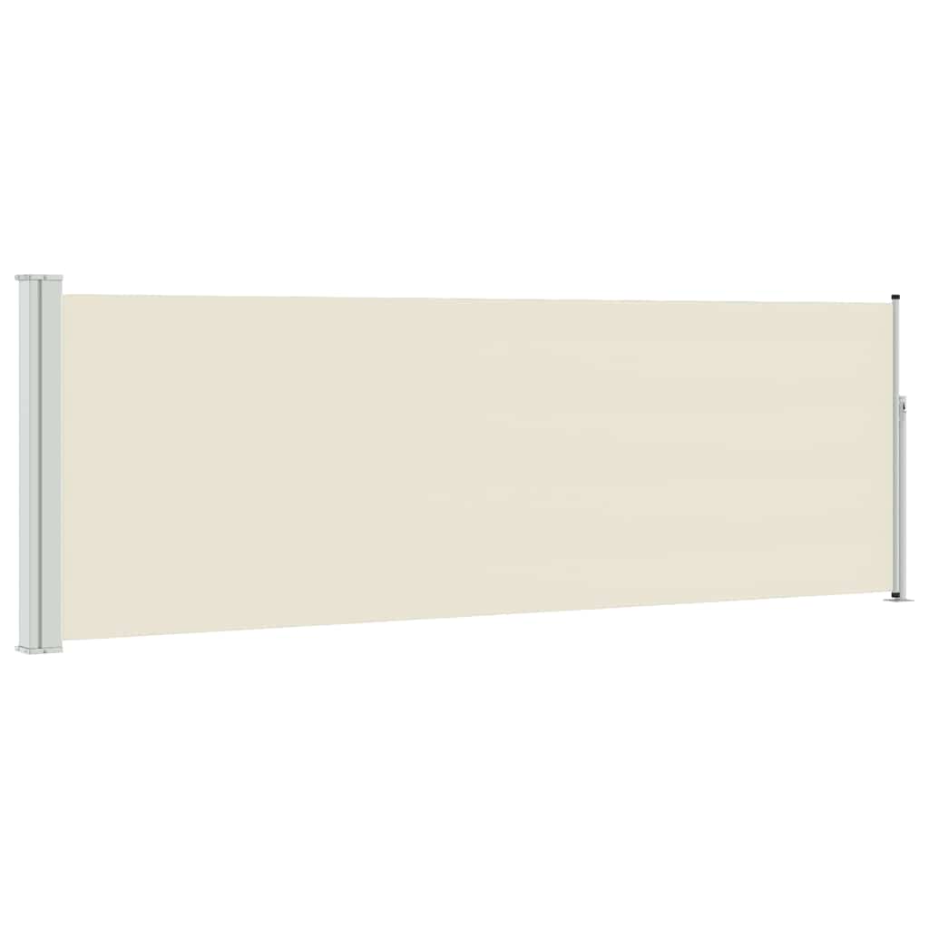 vidaXL Wysuwana markiza boczna na taras, 100 x 300 cm, kremowa